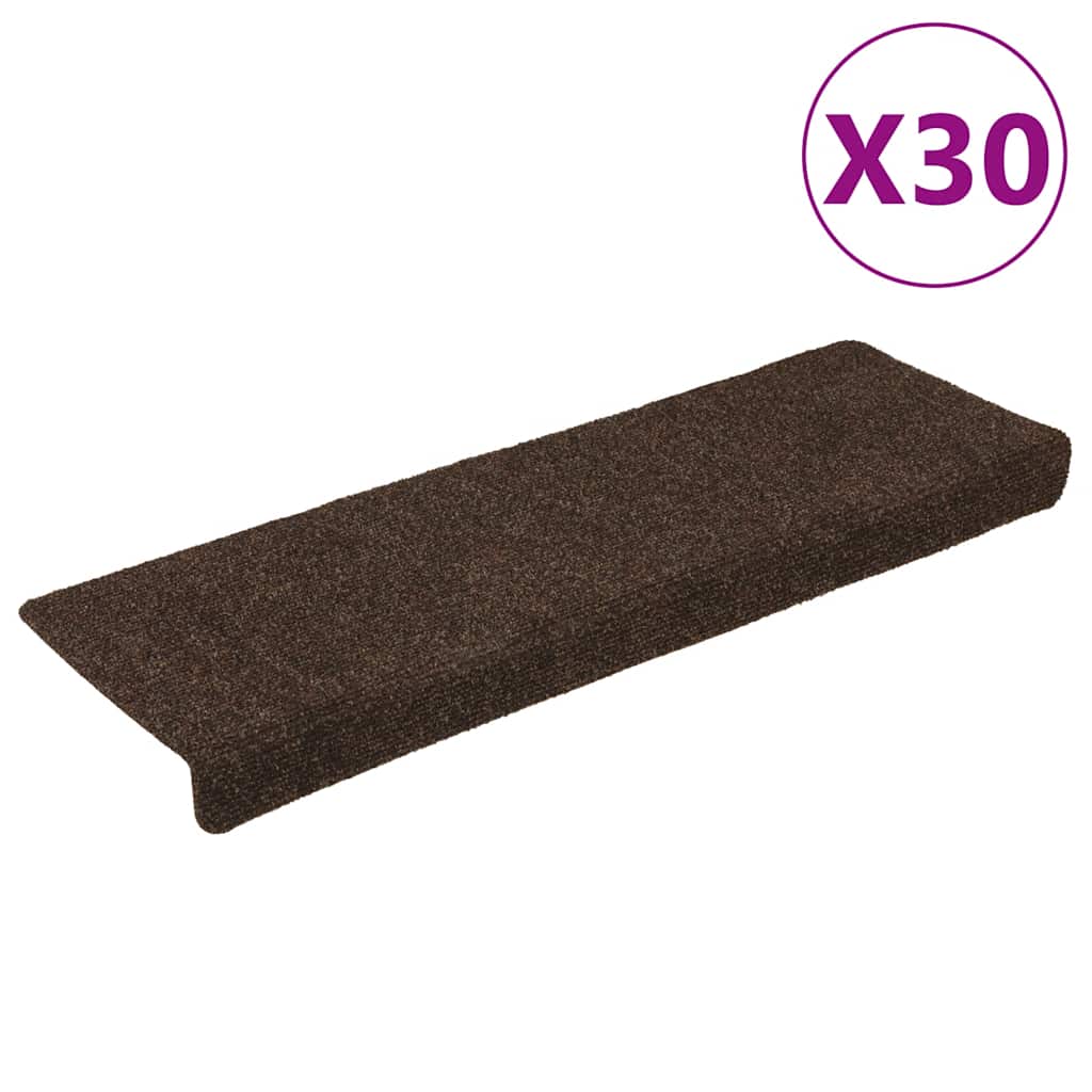 Trappematter selvklebende 30 stk 65x21x4 cm brun rektangulær kant