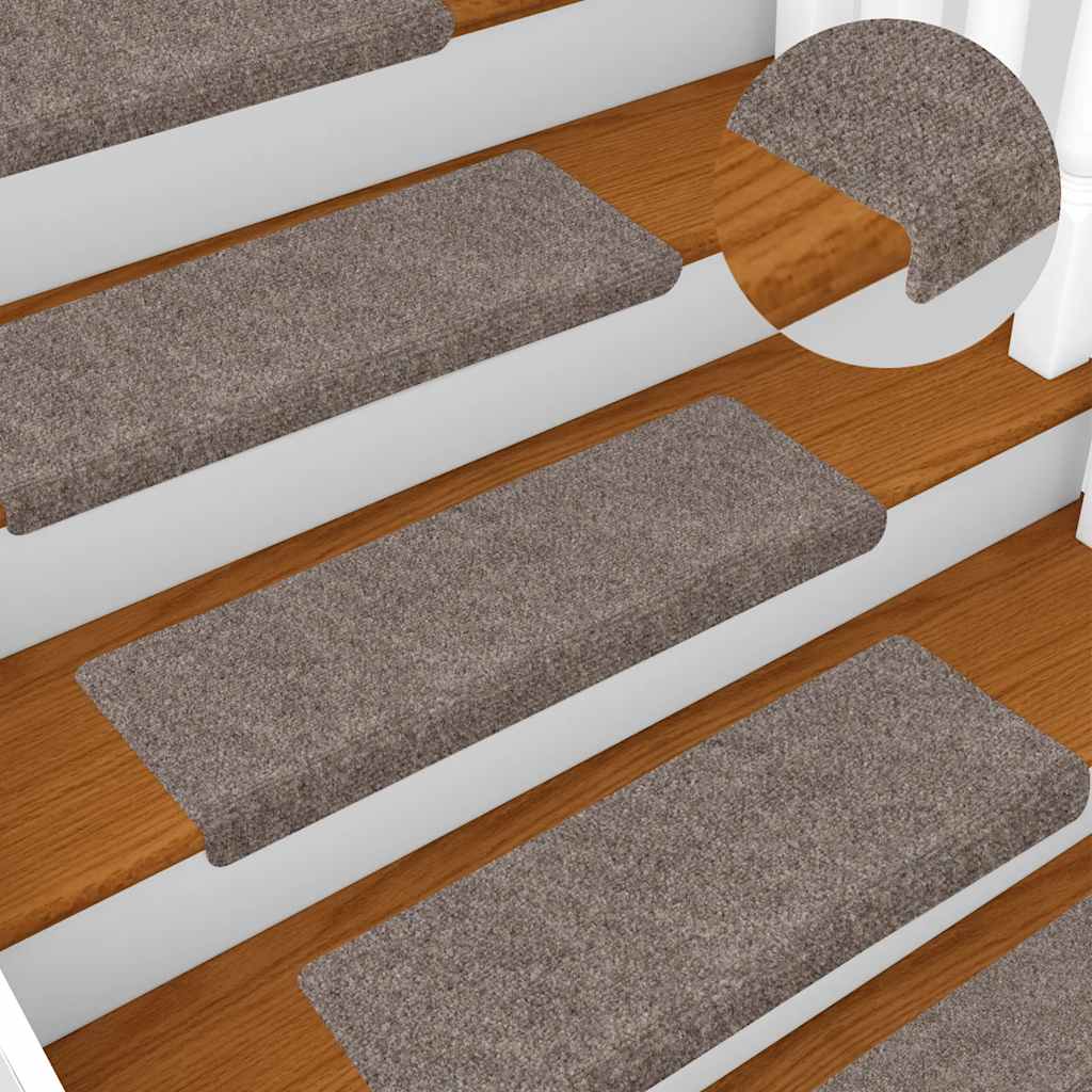 Trappematter selvklebende 30 stk 65x21x4 cm beige rektangulær kant