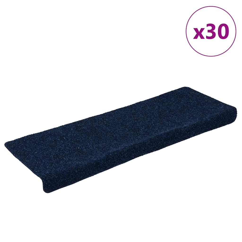 Trappematter selvklebende 30 stk 65x21x4 cm marineblå rektangulær kant