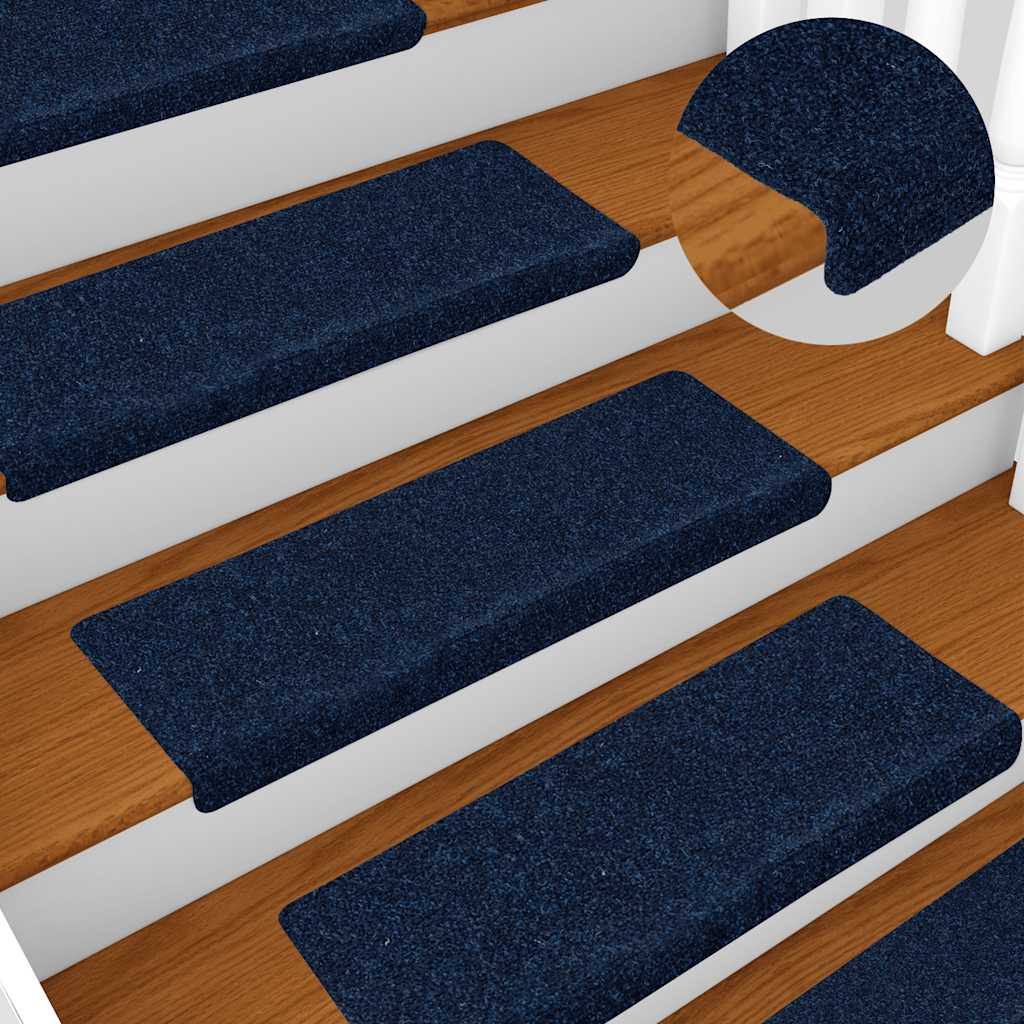 Trappematter selvklebende 30 stk 65x21x4 cm marineblå rektangulær kant