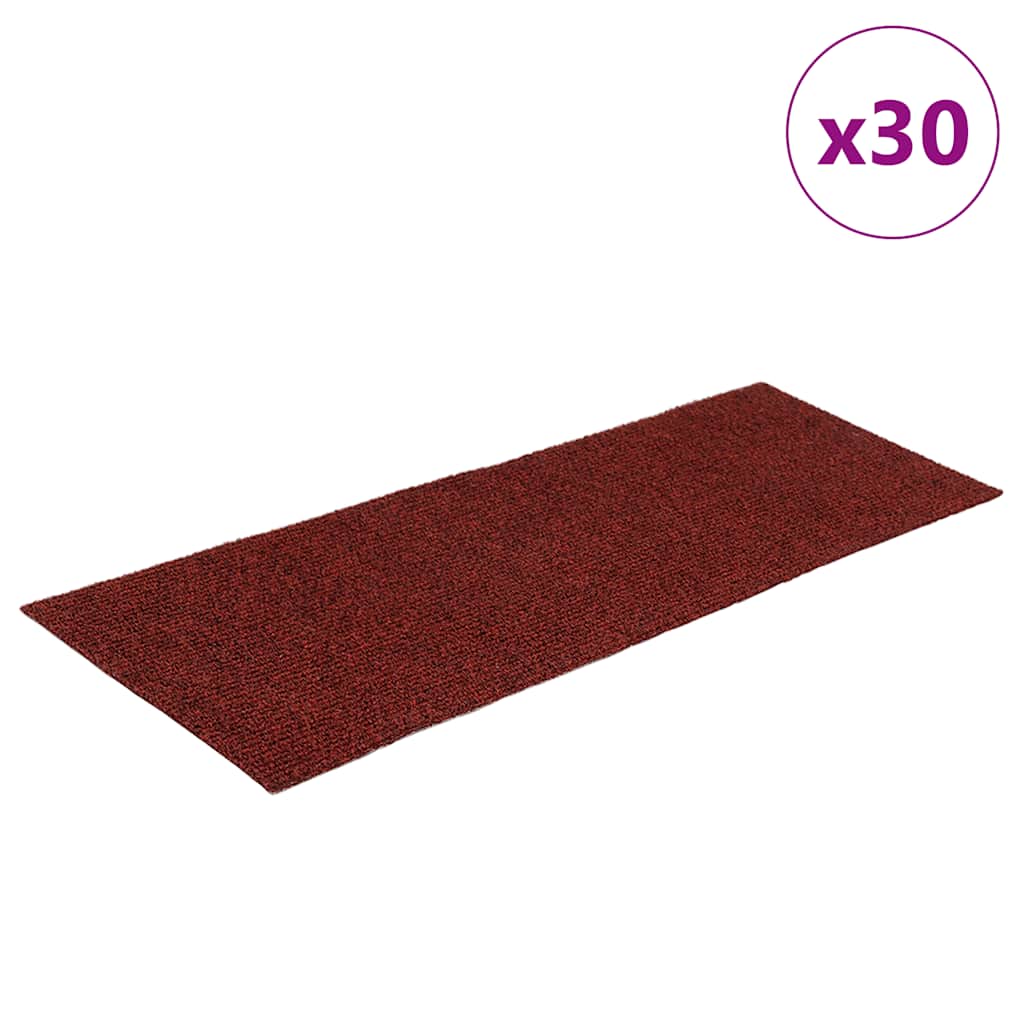 Trappematter selvklebende 30 stk 60x25 cm bordeauxrød rektangulær