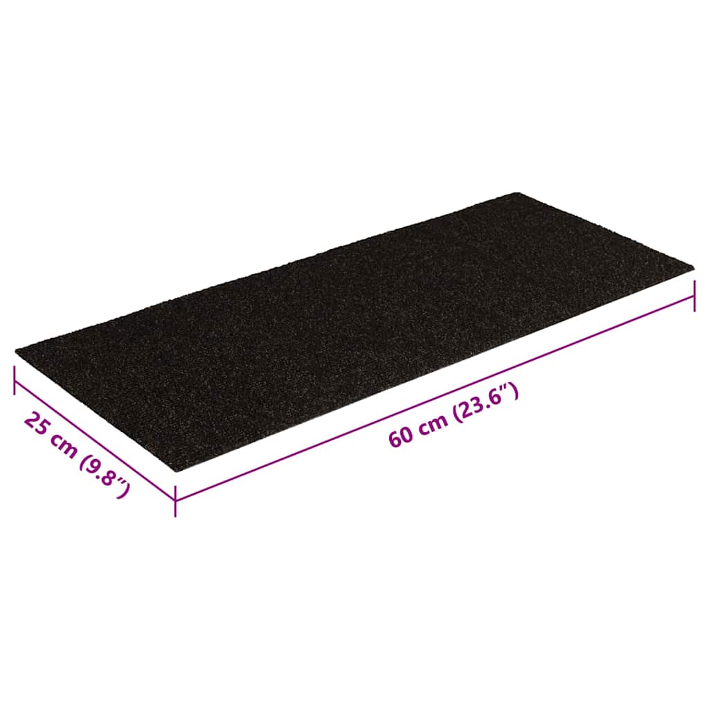 Trappematter selvklebende 30 stk 60x25 cm mørkebrune rektangulære