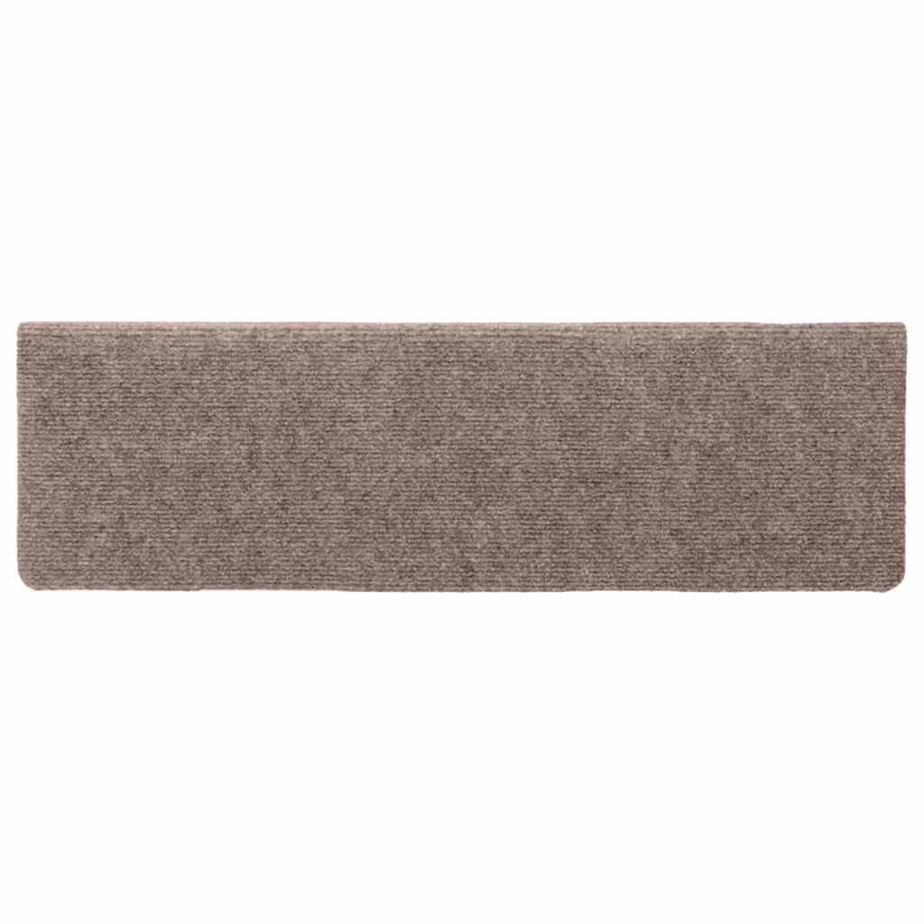 Trappematter selvklebende 20 stk 65x21x4 cm lysebrun rektangulær kant