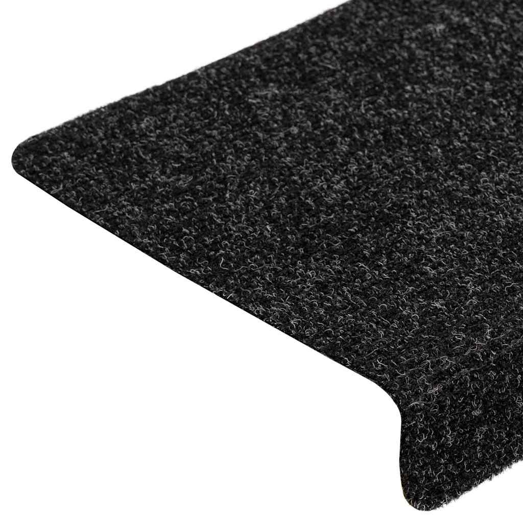 Trappematter selvklebende 20 stk 65x21x4 cm svart rektangulær kant