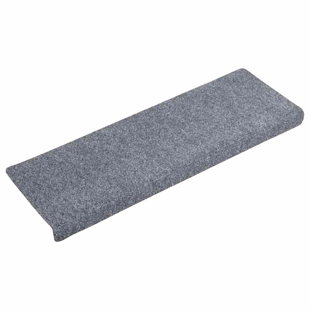 Trappematter selvklebende 20 stk 65x21x4 cm lysegrå rektangulær kant