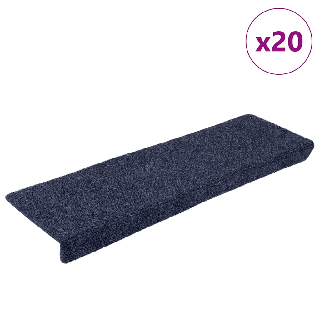 Trappematter selvklebende 20 stk 65x21x4 cm antrasitt rektangulær kant