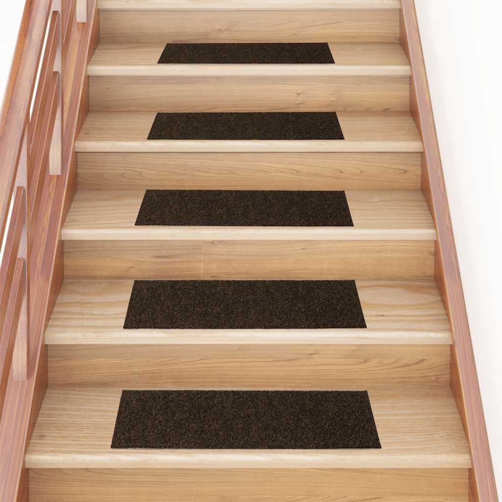 Trappematter selvklebende 30 stk 76x20 cm brune rektangulære