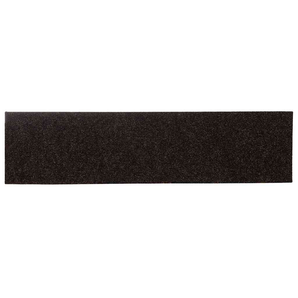 Trappematter selvklebende 30 stk 76x20 cm mørkebrune rektangulære
