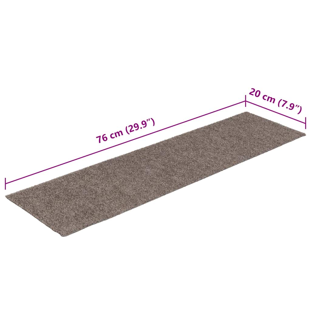 Trappematter selvklebende 30 stk 76x20 cm beige rektangulære