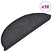 Trappematter 30 stk 56x17x3 cm antrasitt halvrund