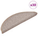 Trappematter 30 stk 56x17x3 cm lysebrune halvrund