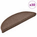 Trappematter 30 stk 56x17x3 cm kaffebrune halvrund