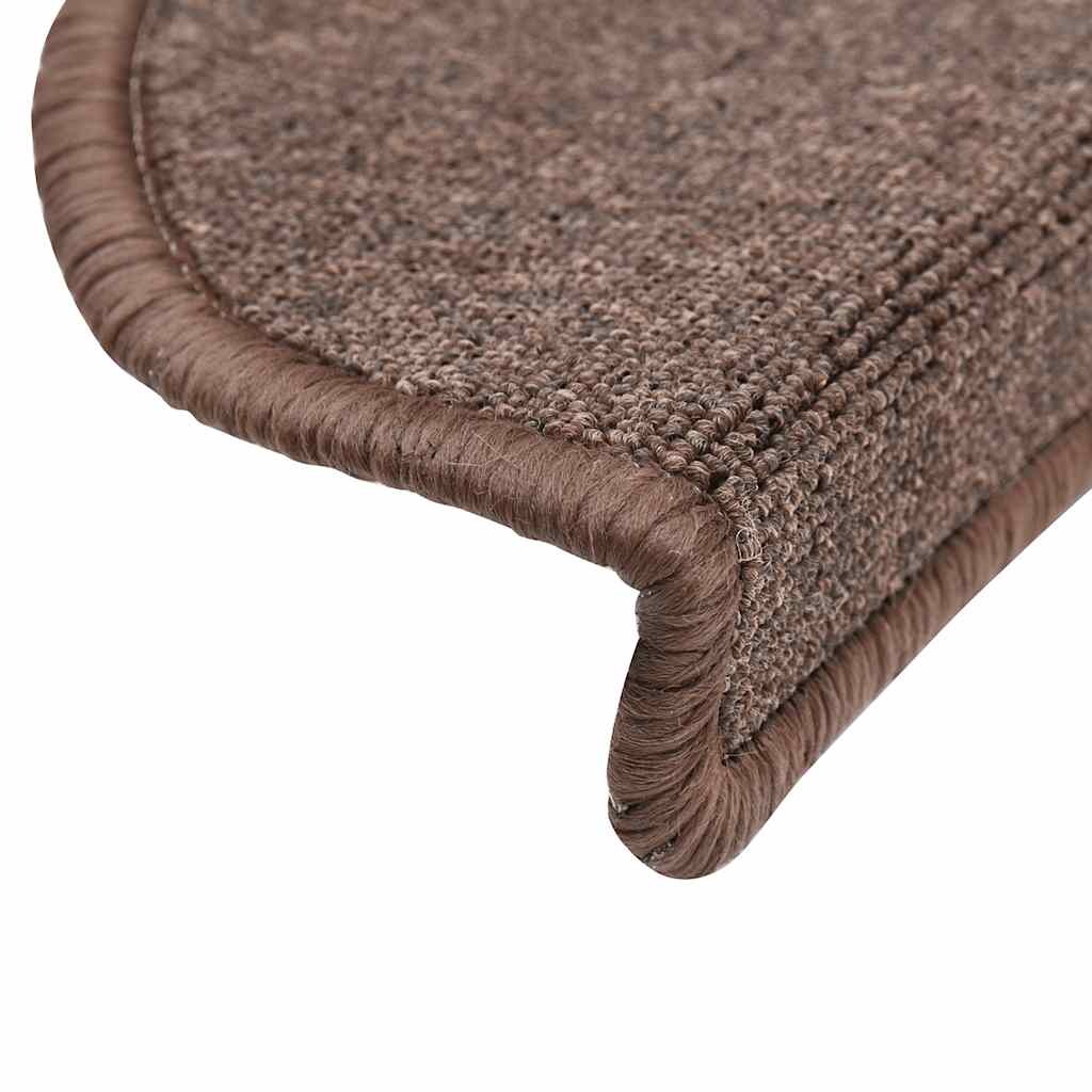 Trappematter 30 stk 56x17x3 cm kaffebrune halvrund