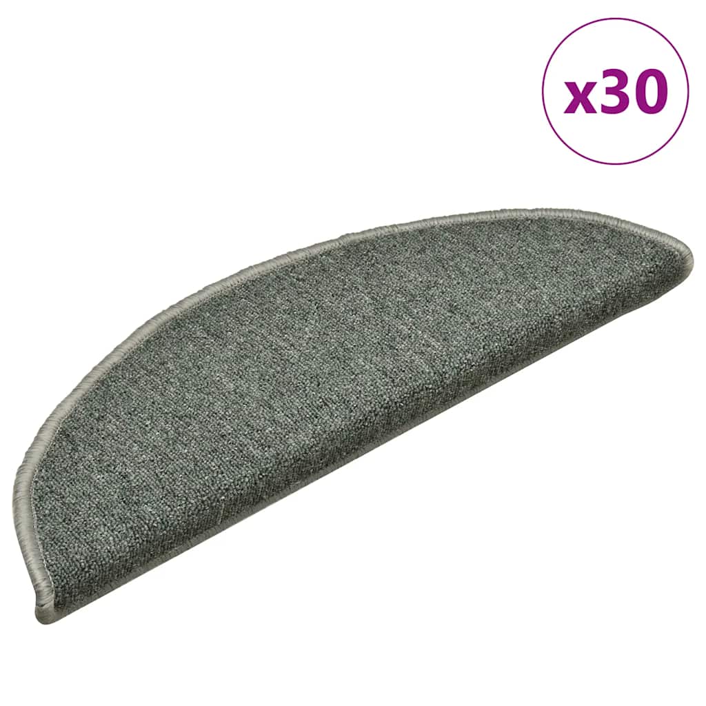 Trappematter 30 stk 56x17x3 cm mørkegrønne halvrund