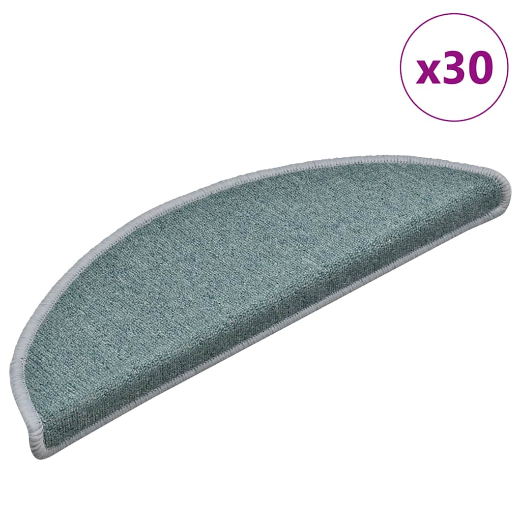 Trappematter 30 stk 56x17x3 cm sjøblå halvrund