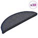 Trappematter 30 stk 56x17x3 cm mørkegrå og blå halvrund