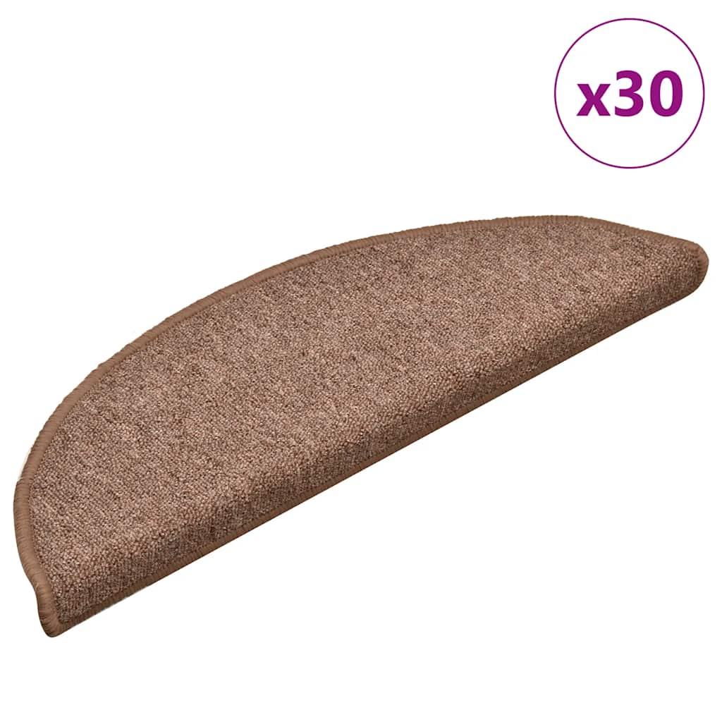 Trappematter 30 stk 56x17x3 cm brune halvrund