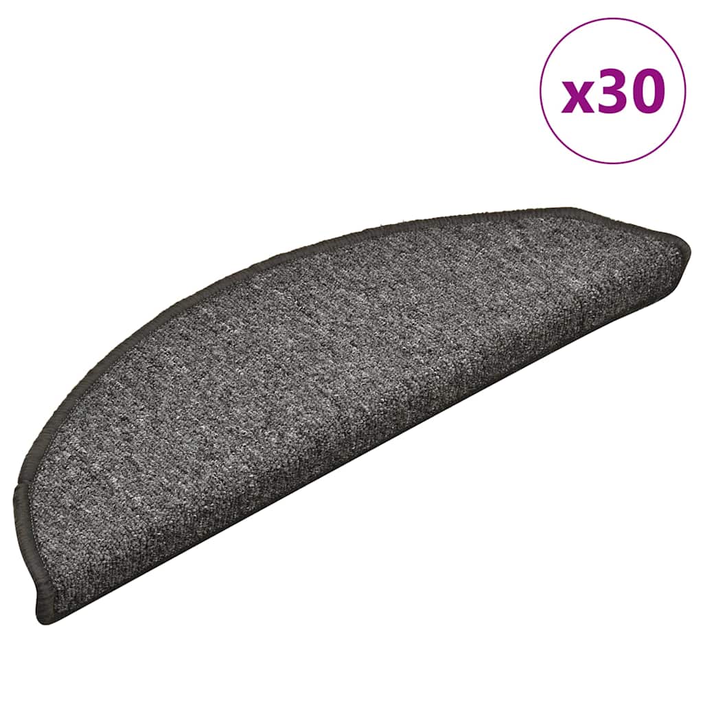 Trappematter 30 stk 56x17x3 cm mørkegrå halvrund