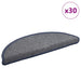 Trappematter 30 stk 56x17x3 cm lysegrå og blå halvrund