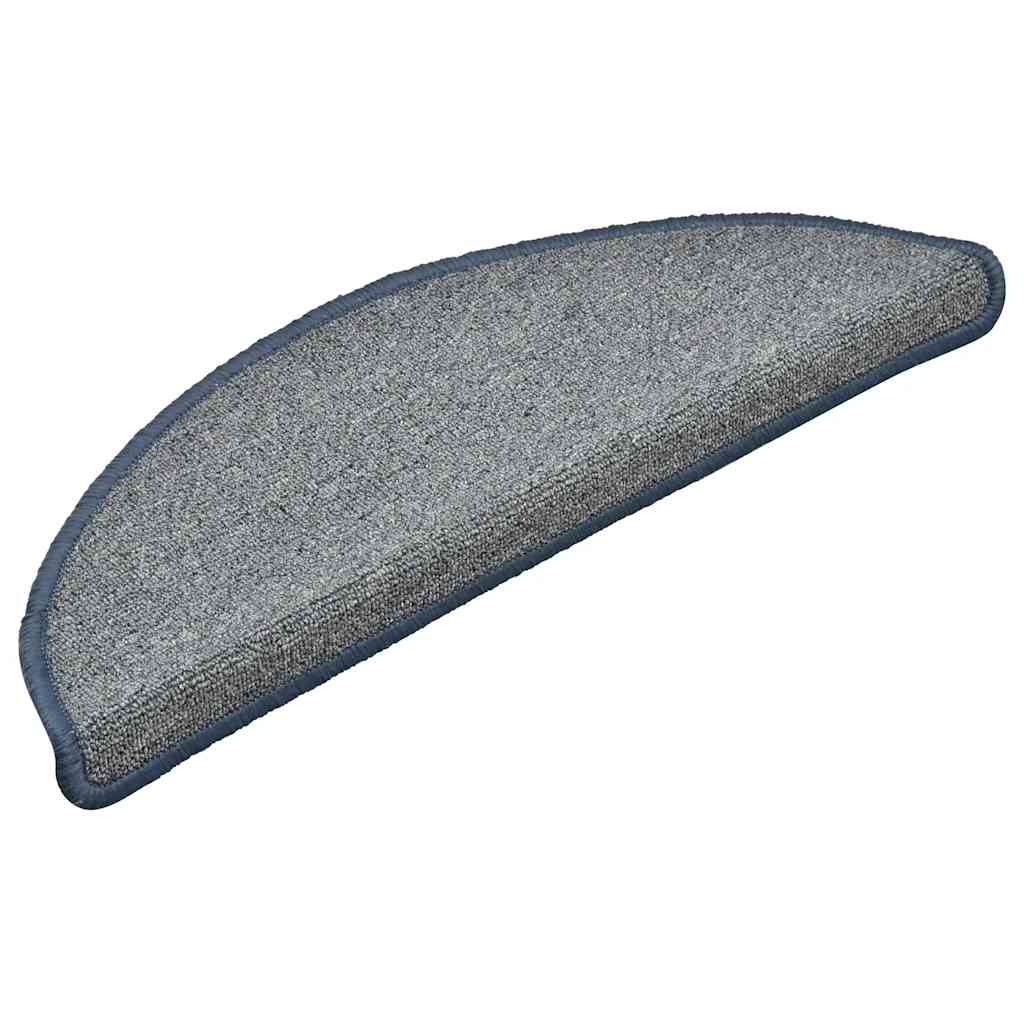 Trappematter 30 stk 56x17x3 cm lysegrå og blå halvrund