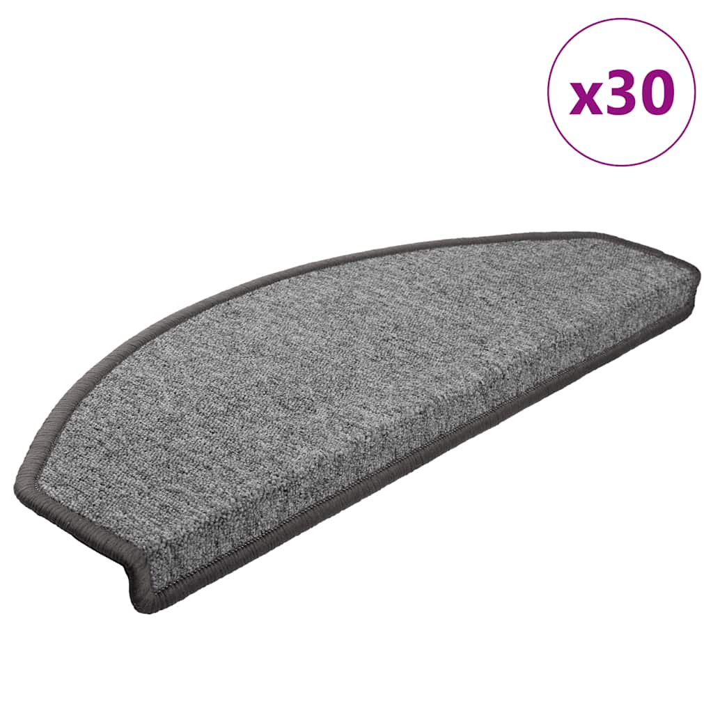 Trappematter 30 stk 65x24x4 cm mørkegrå halvrund store
