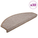 Trappematter 30 stk 65x24x4 cm lysebrune halvrund store