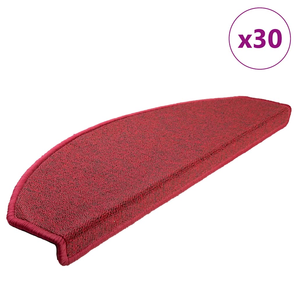 Trappematter 30 stk 65x24x4 cm rød halvrund store