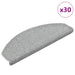 Trappematter 30 stk 65x24x4 cm lysegrå halvrund store