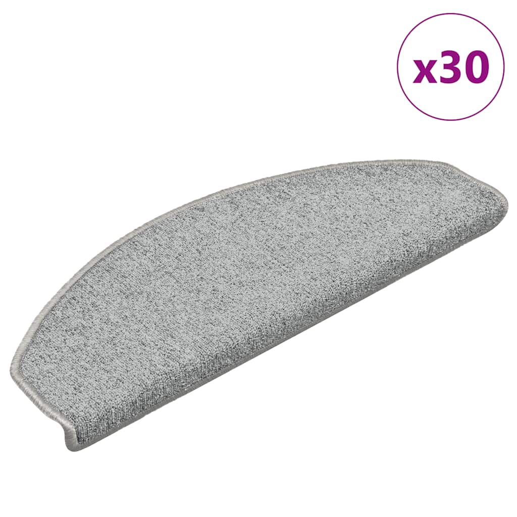 Trappematter 30 stk 65x24x4 cm lysegrå halvrund store