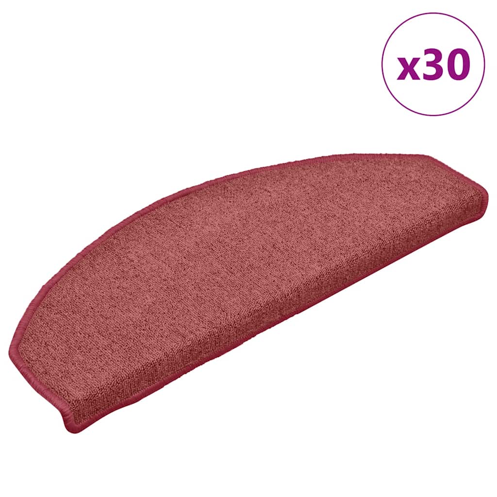 Trappematter 30 stk 65x24x4 cm bordeaux halvrund store