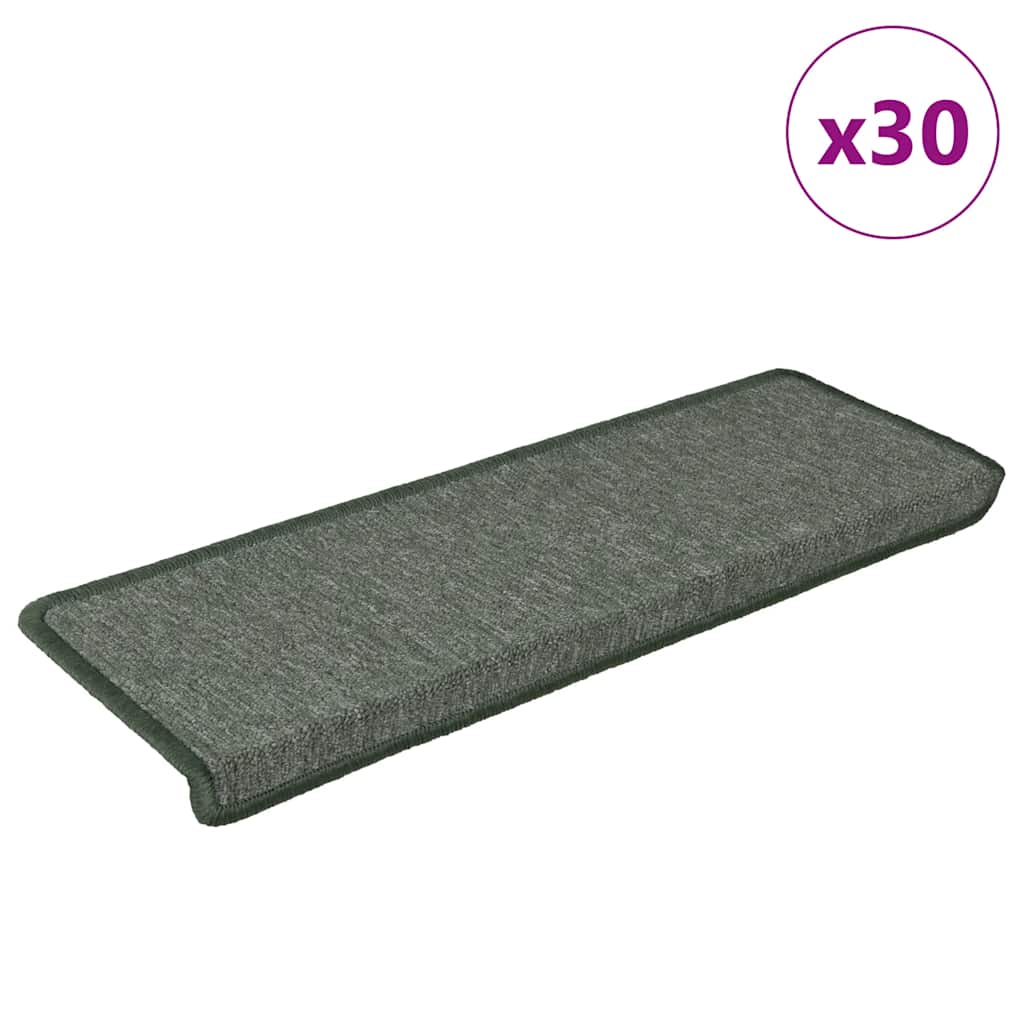 Trappematter 30 stk 65x21x4 cm mørkegrønne rektangulære kanter