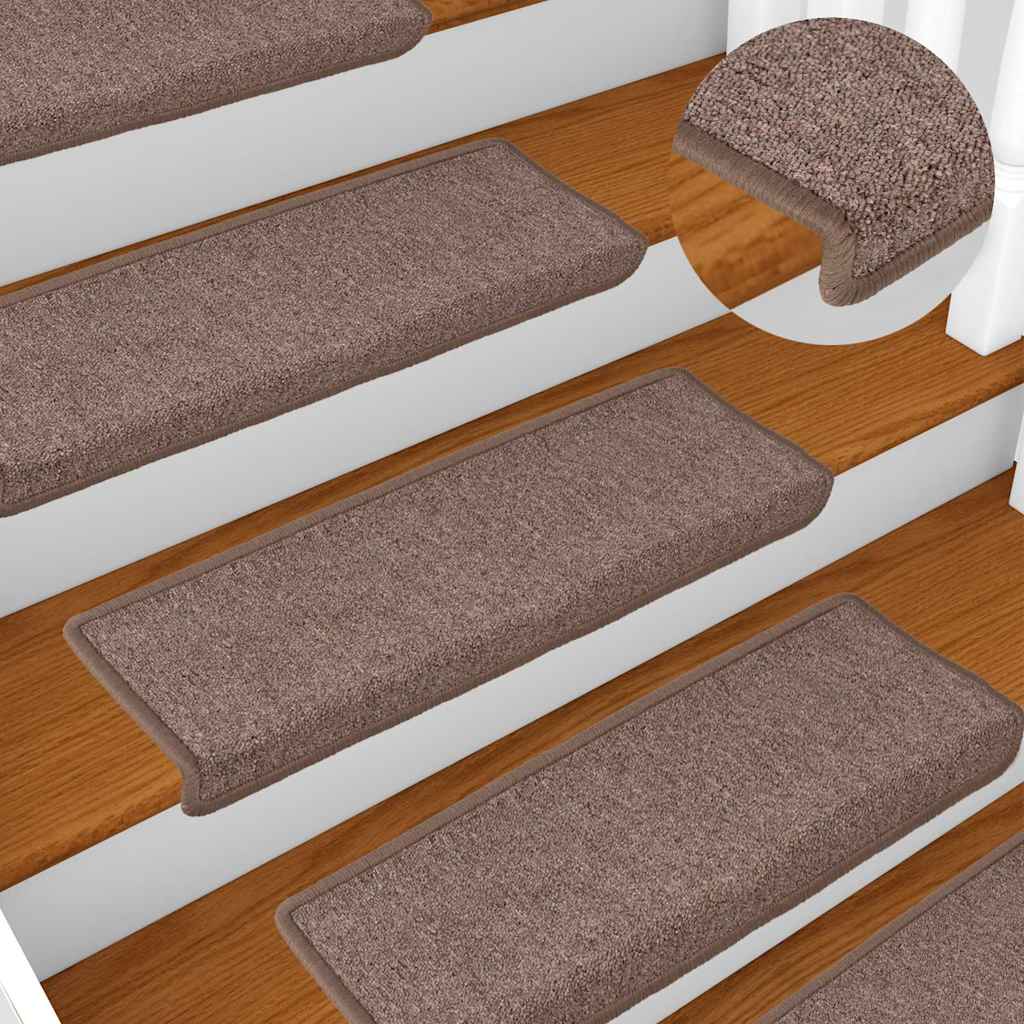 Trappematter 30 stk 65x21x4 cm brun rektangulær kant