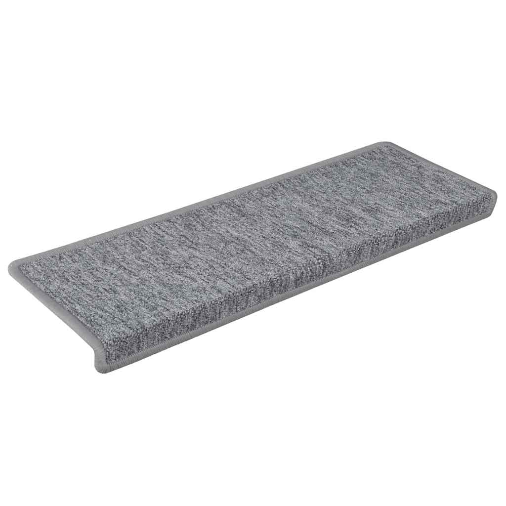 Trappematter 30 stk 65x21x4 cm lysegrå rektangulær kant