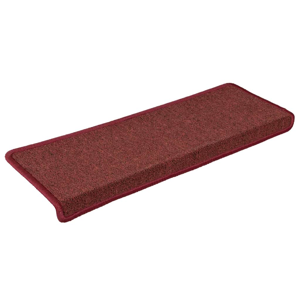 Trappematter 30 stk 65x21x4 cm bordeaux rektangulær kant