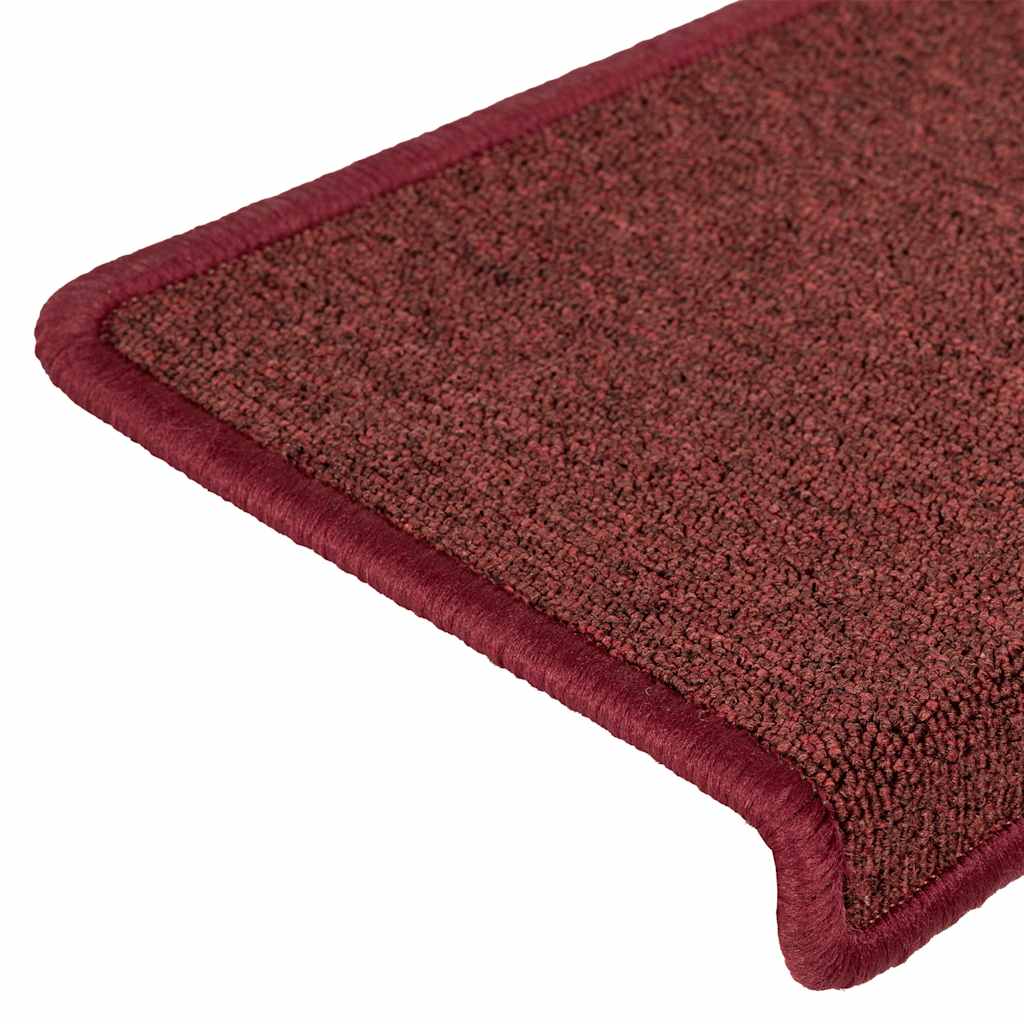Trappematter 30 stk 65x21x4 cm bordeaux rektangulær kant