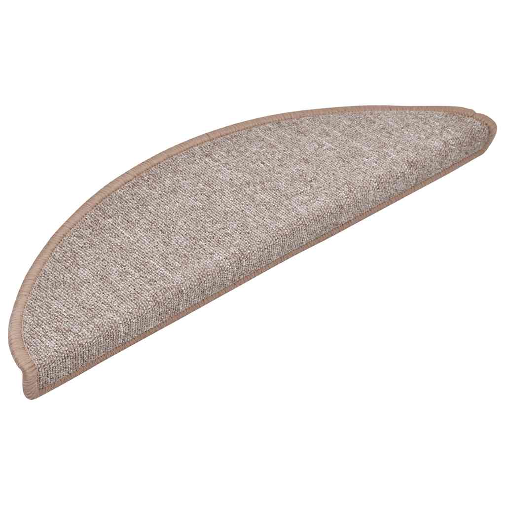 Trappematter 20 stk 56x17x3 cm lysebrune halvrund