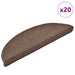 Trappematter 20 stk 56x17x3 cm kaffebrune halvrund