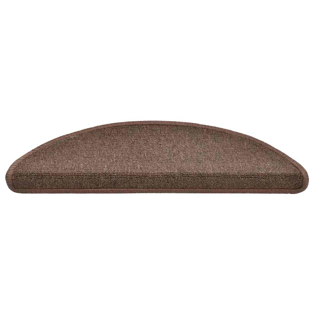Trappematter 20 stk 56x17x3 cm kaffebrune halvrund
