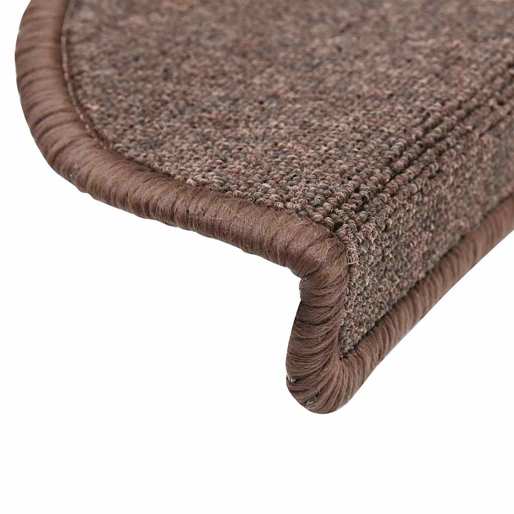 Trappematter 20 stk 56x17x3 cm kaffebrune halvrund