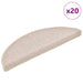 Trappematter 20 stk 56x17x3 cm taupe halvrund