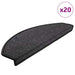 Trappematter 20 stk 65x24x4 cm antrasitt halvrund store