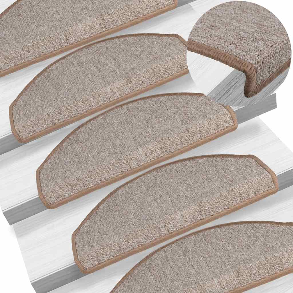 Trappematter 20 stk 65x24x4 cm lysebrune halvrund store