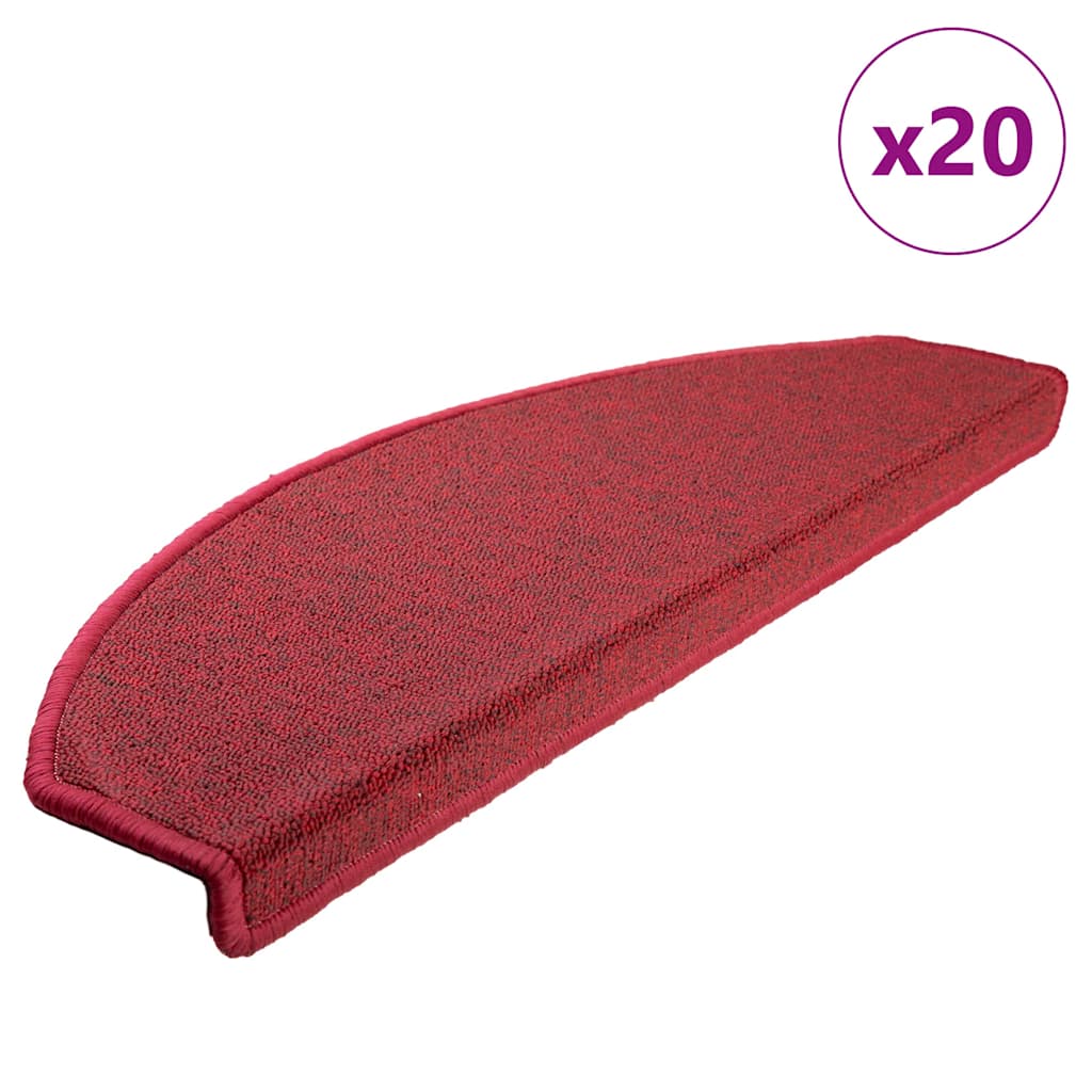 Trappematter 20 stk 65x24x4 cm rød halvrund store