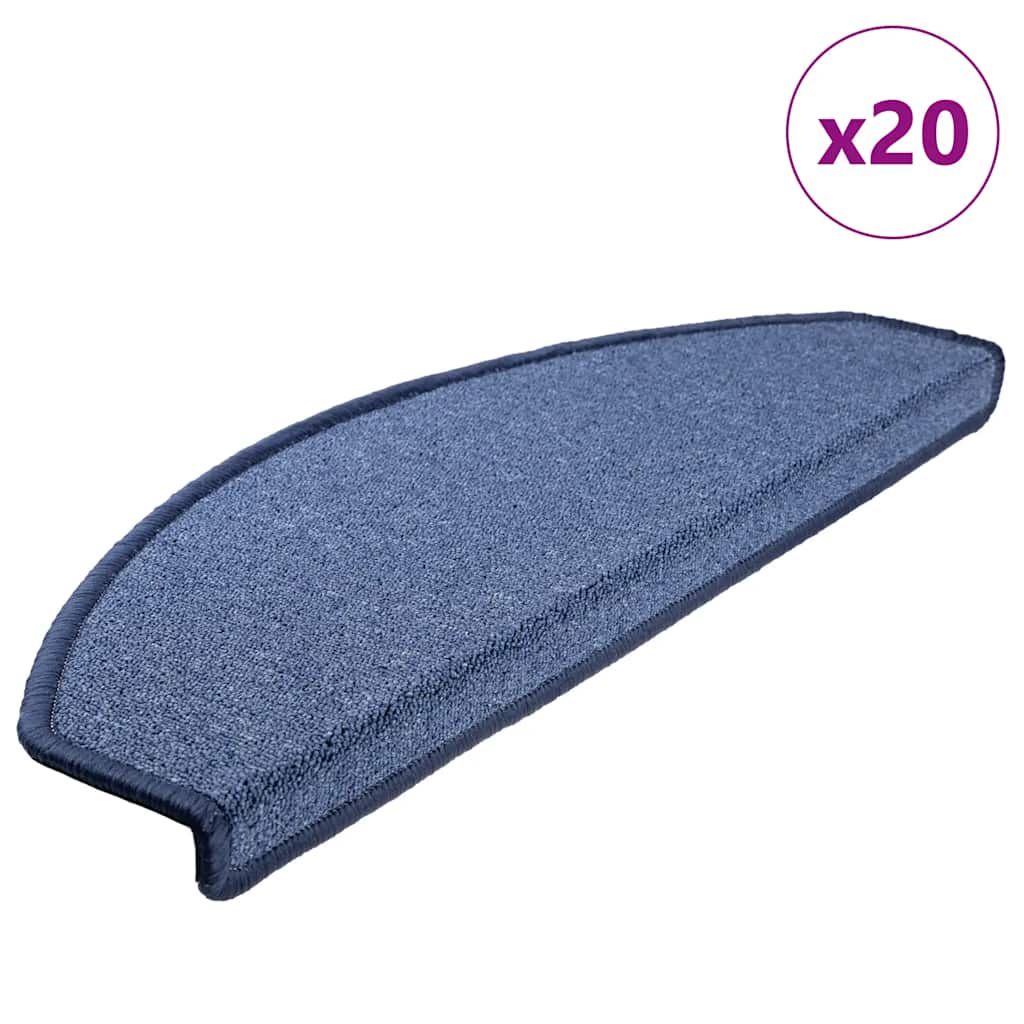 Trappematter 20 stk 65x24x4 cm blå halvrund store