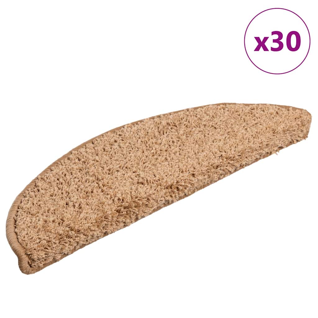 Trappematter 30 stk 56x17x3 cm beige halvrund