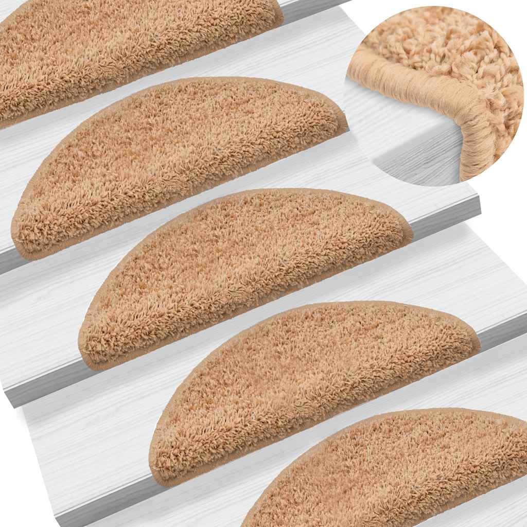 Trappematter 30 stk 56x17x3 cm beige halvrund