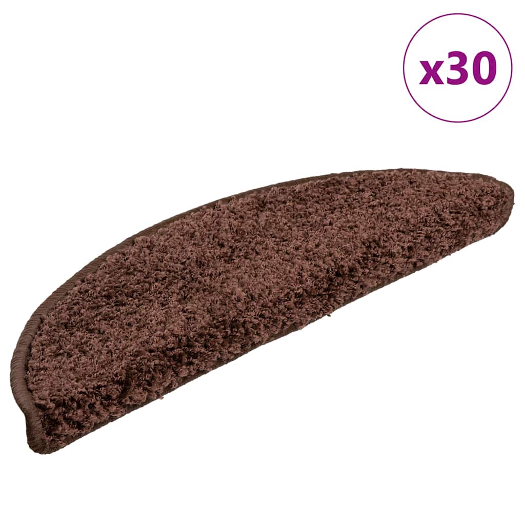Trappematter 30 stk 56x17x3 cm brune halvrund