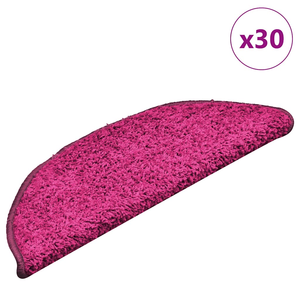 Trappematter 30 stk 56x17x3 cm rosa halvrund