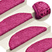 Trappematter 30 stk 56x17x3 cm rosa halvrund