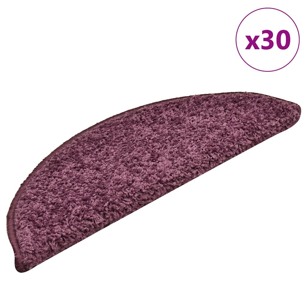 Trappematter 30 stk 56x17x3 cm mørk lilla halvrund